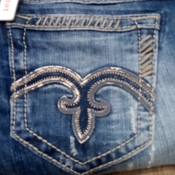 Rock Revival Women's 26 Bootcut Alanis Embellished Embroidered Distressed NWT - Picture 5 of 12